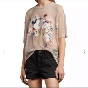 AllSaints Kyla Top, Pale Pink